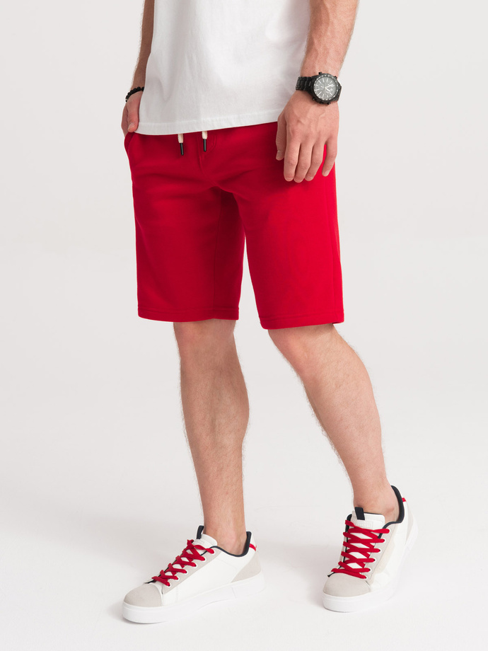 Pantaloni scurți pentru bărbați cu buzunare - roșu V7 OM-SRBS-0109