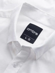 Cămașă clasică pentru bărbați SLIM FIT din țesătură satinată - alb V1 OM-SHOS-0176