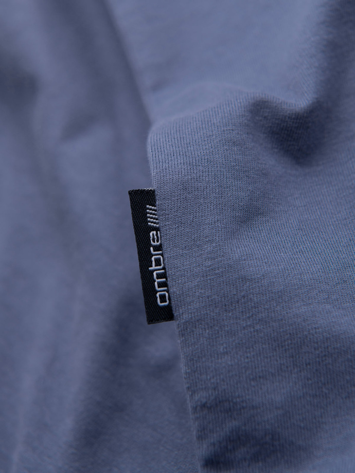 BASIC men's classic cotton T-shirt - blue denim V7 OM-TSBS-0236