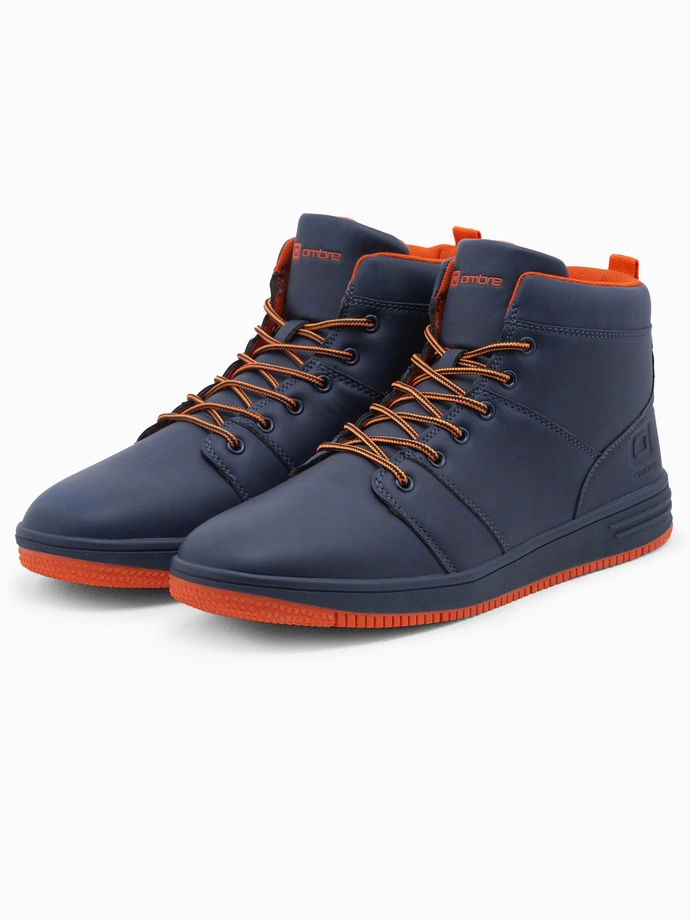 Men's insulated sneakers ankle boots - navy blue V3 OM-FOSH-0123