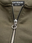 Bavlnená pánska mikina na zips bomber - khaki V1 OM-SSZP-0215