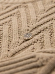 Knitted monochrome men's viscose cardigan - navy blue V1 OM-SWCD-0126
