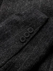 Stylish men's jacquard blazer with delicate stripes - graphite V1 OM-BLZB-0113