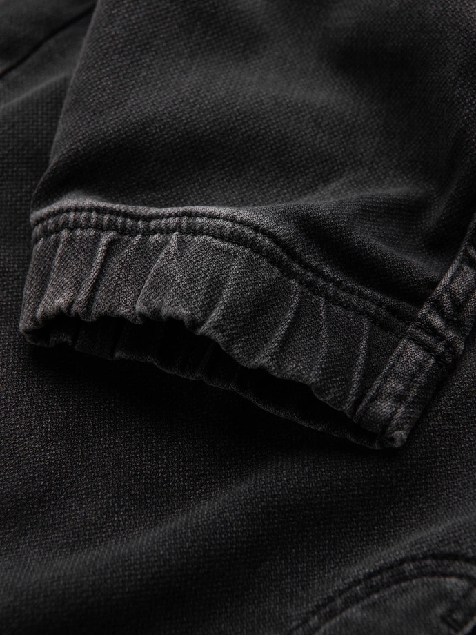 Men's denim jogger pants - black P907