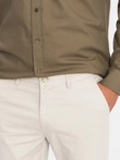 Vyriškos REGULAR FIT uniforminės chino kelnės - smėlio spalvos V2 OM-PACP-0183