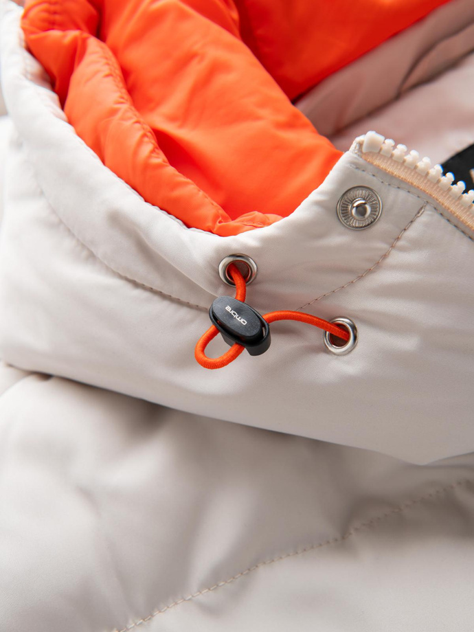 Pánská sportovní teplá bunda s dvojitou kapucí - popelínová V1 OM-JAHP-0208