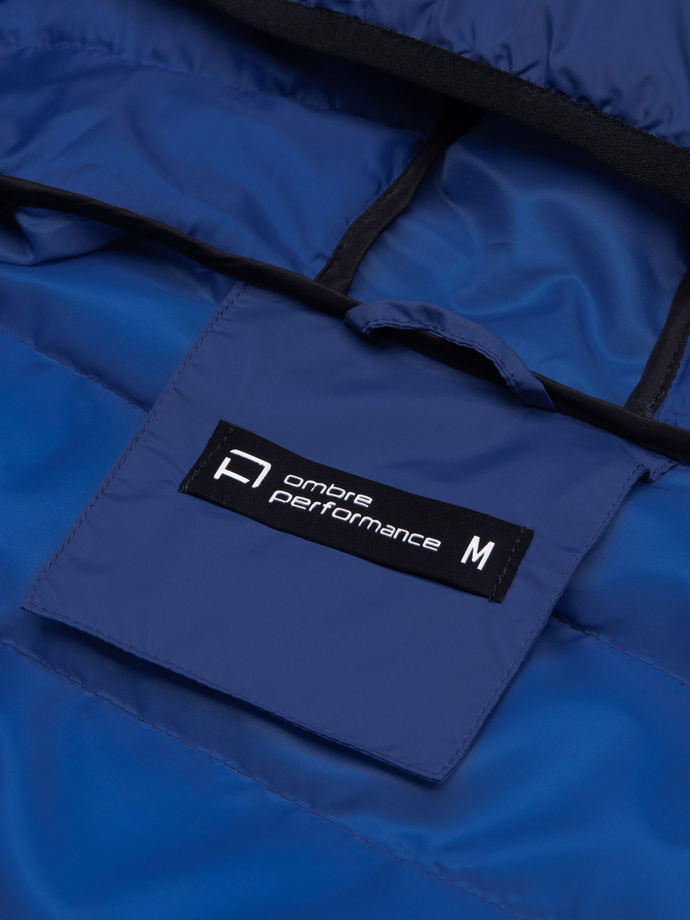 Pánska zimná prešivaná bunda - indigo C451