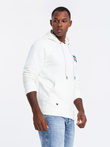 Men's hooded sweatshirt - ecru B1357