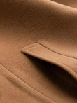 Single-breasted long men's suit style coat - light brown V3 OM-COWC-0105