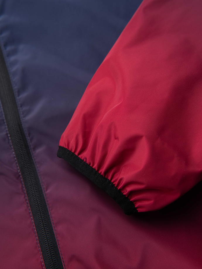 Pánska športová bunda s reflexnými prvkami - tmavomodrá a červená V3 OM-JANP-0105