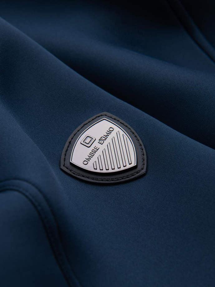 Pánská prošívaná bunda bomber - tmavě modrá V2 OM-JALP-0141