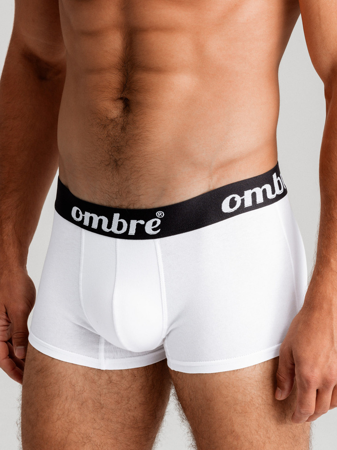Men's cotton boxer shorts with contrasting elastic - 7-pack mix V2 OM-UNBO-0100