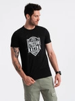 Tricou bărbătesc imprimat stil motocicletă - negru V1 OM-TSPT-0125