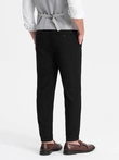 Men's REGULAR FIT chino pants with elastic waistband - black V4 OM-PACP-0157