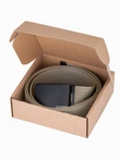 Men's belt with adjustable buckle - khaki A030