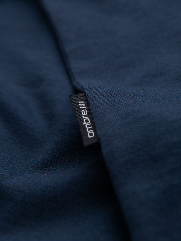 Tricou clasic BASIC din bumbac pentru bărbați - violet V13 OM-TSBS-0146