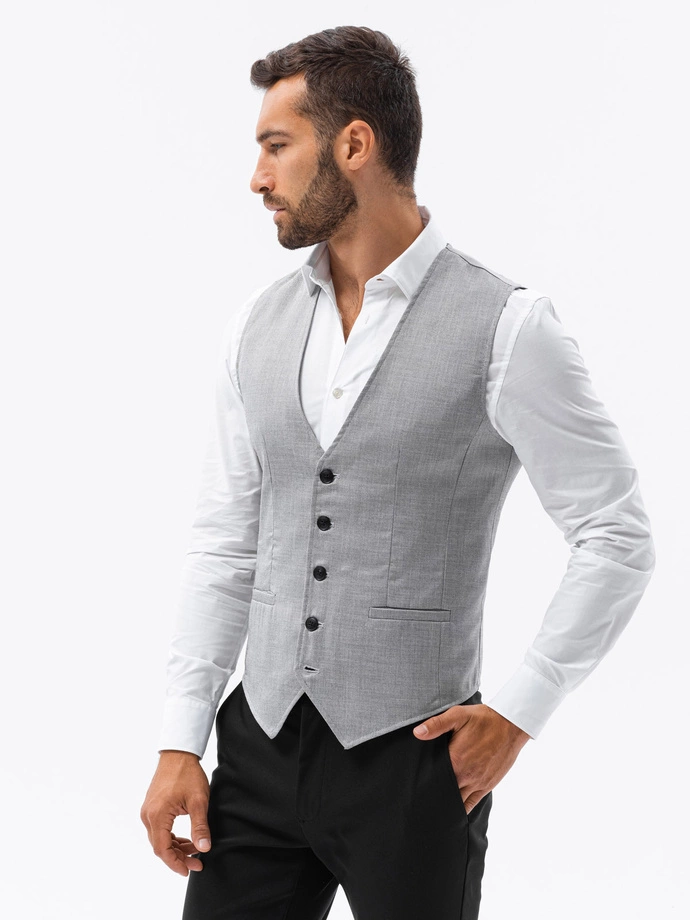 Men's vest - light grey V56