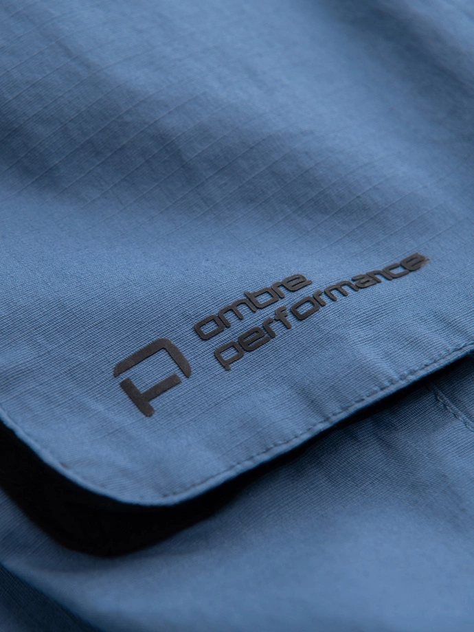 Pantaloni JOGGER pentru bărbați cu buzunare cargo cu fermoar și fermoar - albastru V7 OM-PAJO-0135