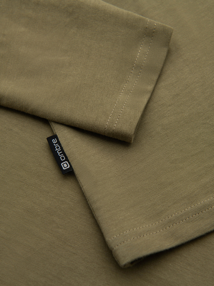 Men's urban print longsleeve - olive V1 OM-LSPT-0131