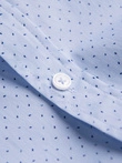 Cămașă bărbătească din bumbac cu micromotive REGULAR FIT - albastru deschis V2 OM-SHCS-0152