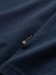 Tricou V-NECK pentru bărbați cu elastan - albastru marin V2 OM-TSCT-0106