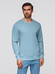 BASIC men's sweatshirt with round neckline - blue V7 OM-SSBN-0175