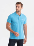 Tricou polo din tricot Pique - albastru V3 S1746