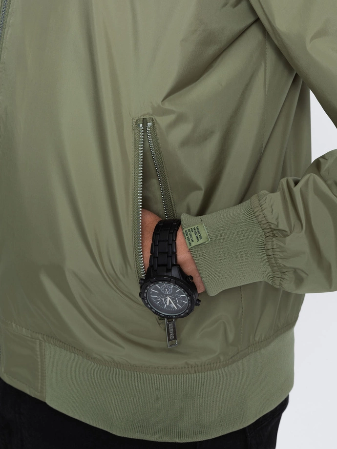 Jacheta bomber mid-season barbati - verde C439
