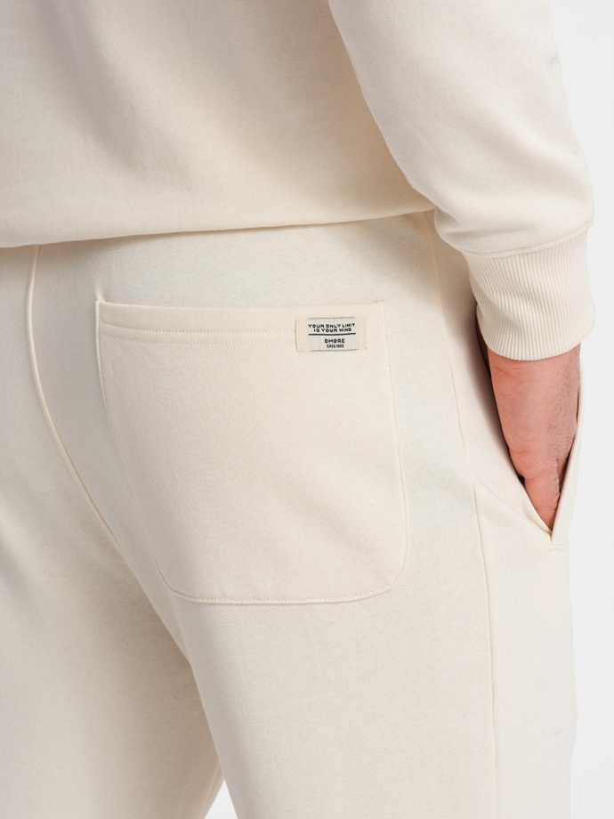 Set trening bărbați hanorac + pantaloni - crem V11 Z78