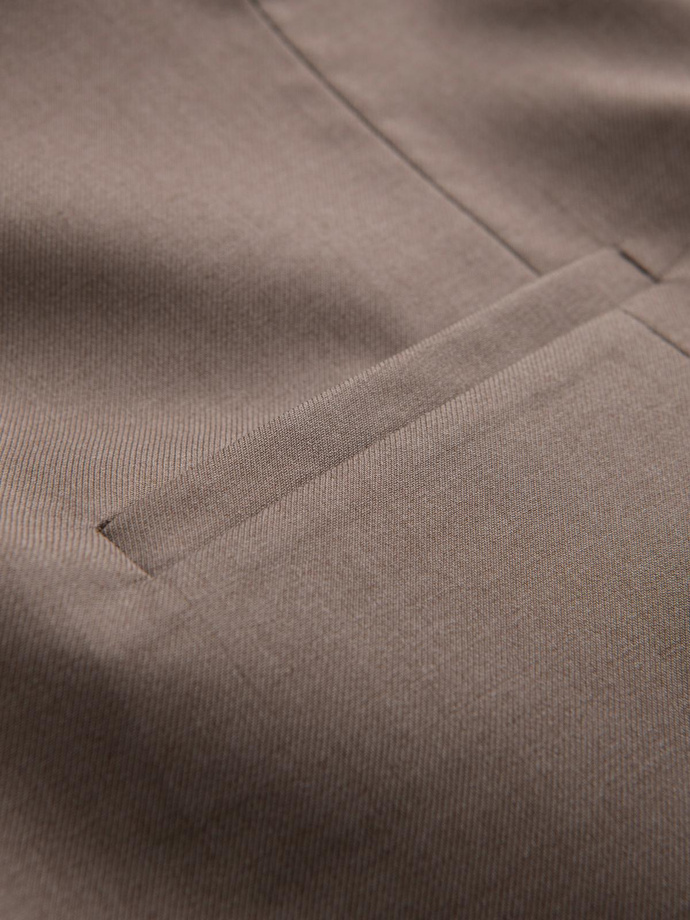 Vyriška kostiumo liemenė be atlapų - smėlio spalvos V2 OM-BLZV-0112