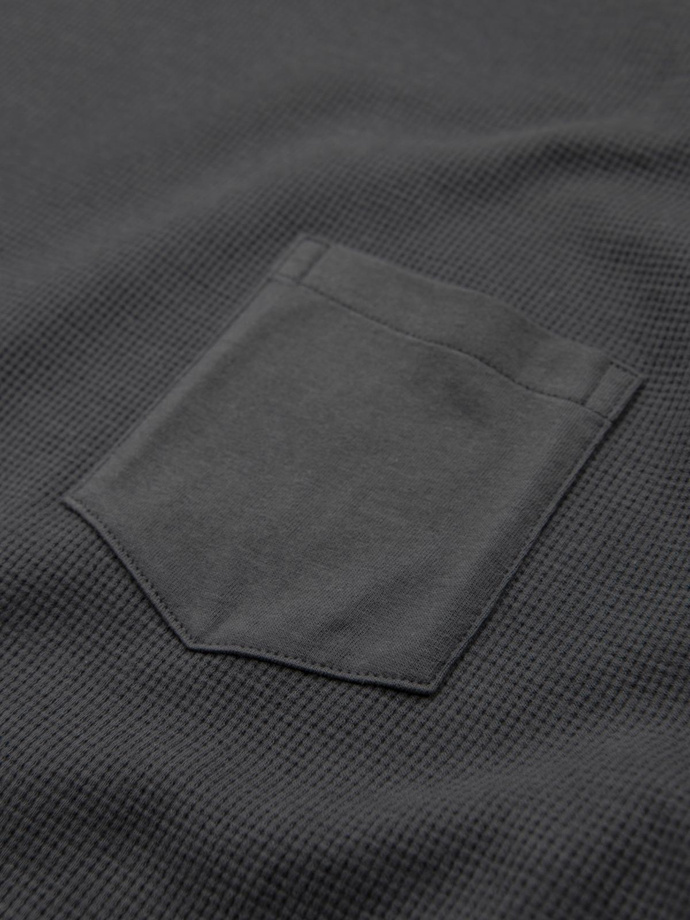 Men's longsleeve with "waffle" texture - graphite V5 OM-LSCL-0109