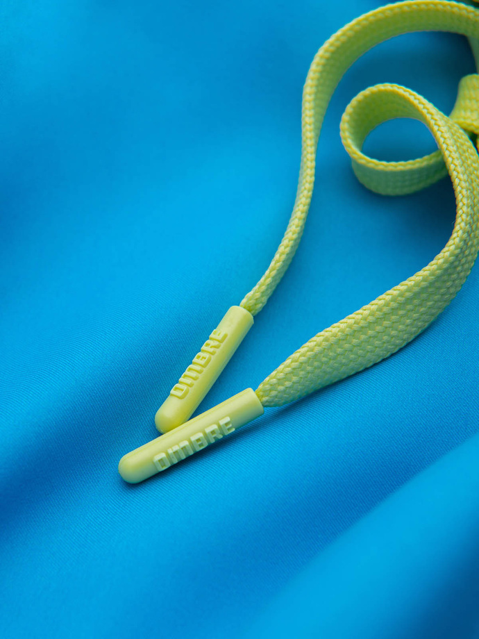 Men's swim shorts with two-tone welt - blue V6 OM-SRBS-0141