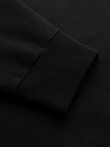 Unbuttoned men's sweatshirt with stand-up collar and hood - black V1 OM-SSZP-0216
