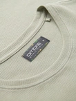 Men's waffle-textured T-shirt with round neckline - pistachio V4 OM-TSCT-0197