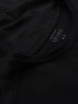 Vyriški SLIM FIT marškinėliai su elastanu ir spauda - juodi V1 OM-TSBC-0222