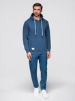 BASIC men's kangaroo hooded sweatshirt - navy blue V4 B1674