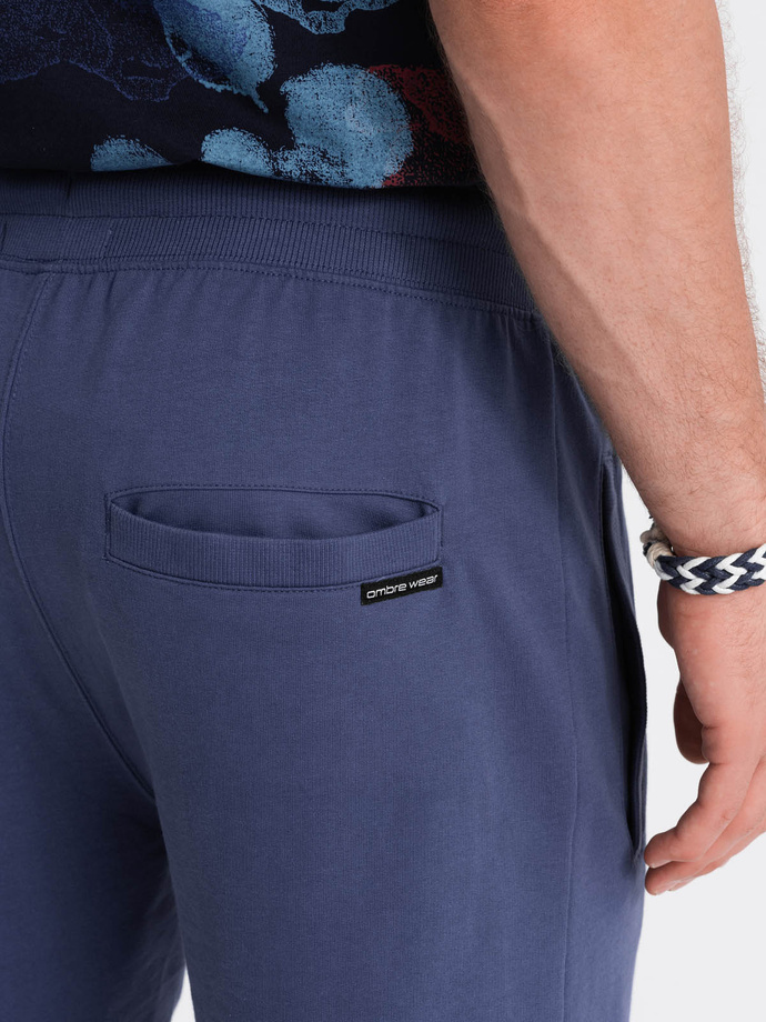 Men's knit shorts - dark blue V4 W291 