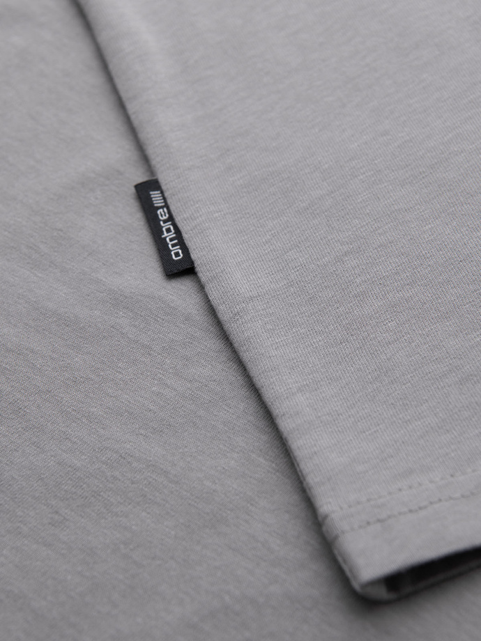 Men's classic cotton BASIC T-shirt - grey V3 OM-TSBS-0236