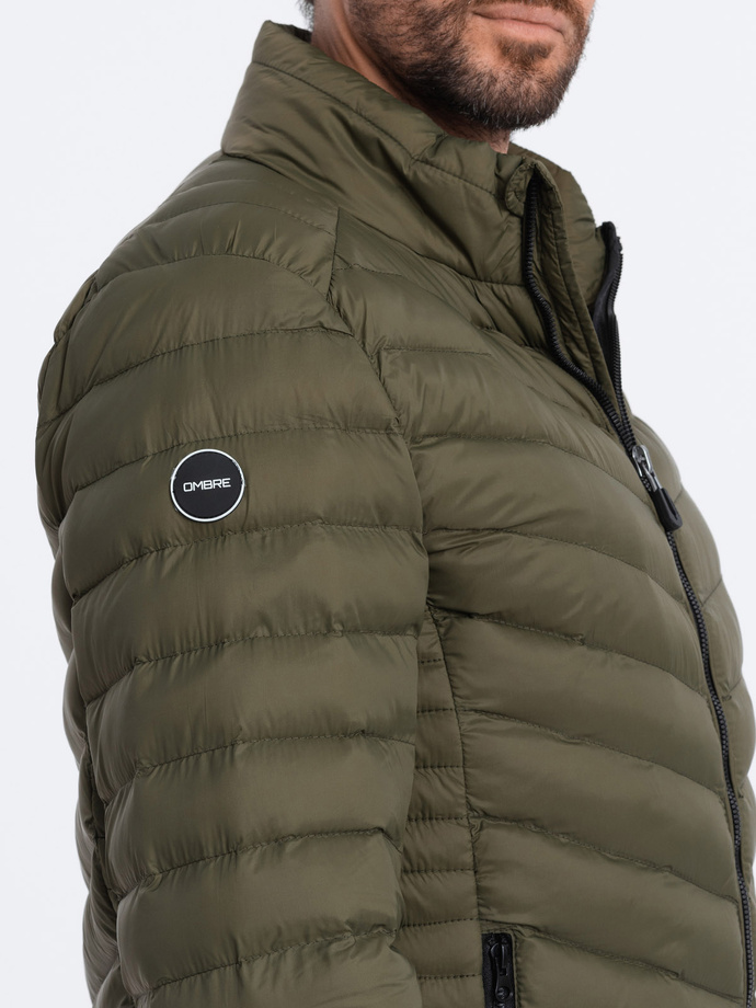 Men's quilted jacket - olive V5 C528