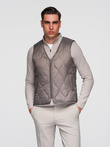Men's minimalist coat with detachable vest - ash V6 OM-COLC-0139