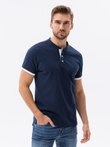 Bluza polo simpla barbati - bleumarin S1381