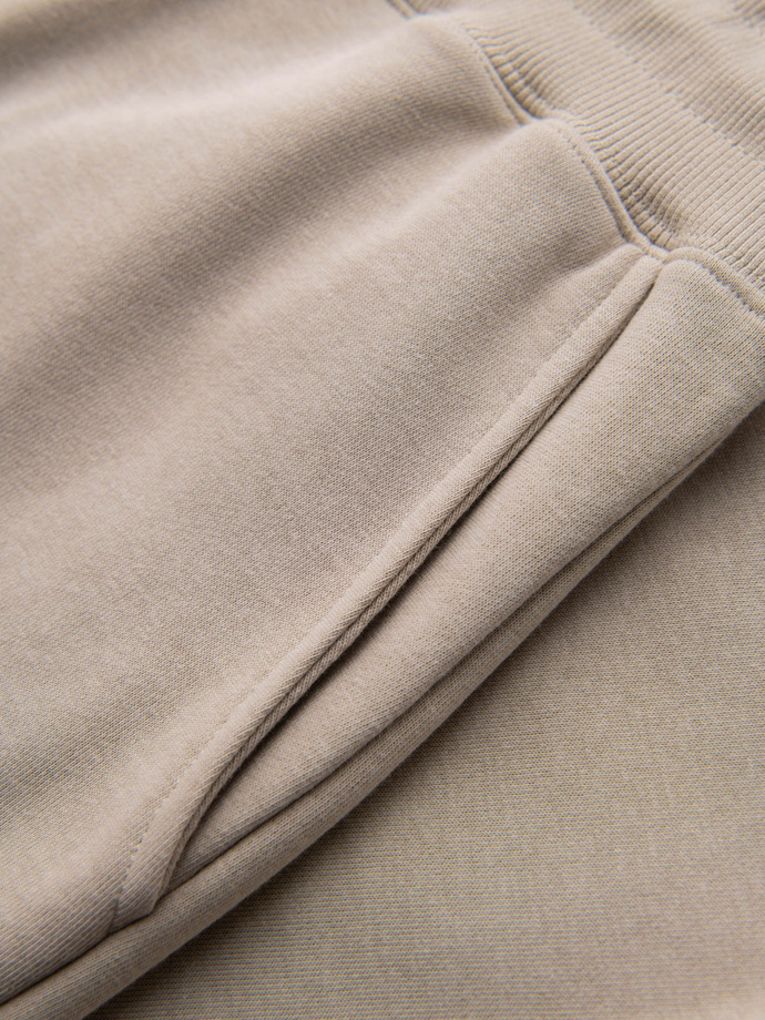 Men's sweatpants joggers - beige V3 OM-PASK-0280