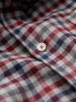 Men's checkered flannel shirt - navy blue and red V3 OM-SHCS-0150