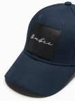 Men's baseball cap with large patch - navy blue V3 OM-ACCS-0101
