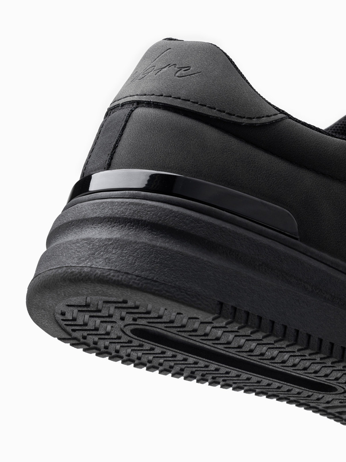 Laisvalaikio uniforminiai vyriški eko nubuko batai - juodi V4 OM-FOCS-0151