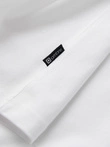 Men's SLIM FIT T-shirt with round neckline and logo - white V1 OM-TSCT-0220