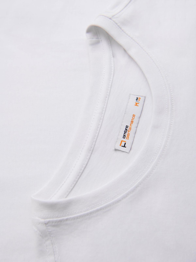 Tricou pentru bărbați cu imprimeu mare - alb V1 OM-TSPT-0245