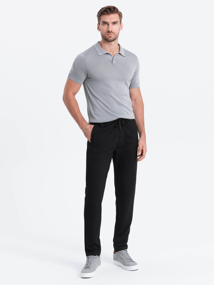 Men's carrot cut sweatpants - black V1 OM-PASK-0166