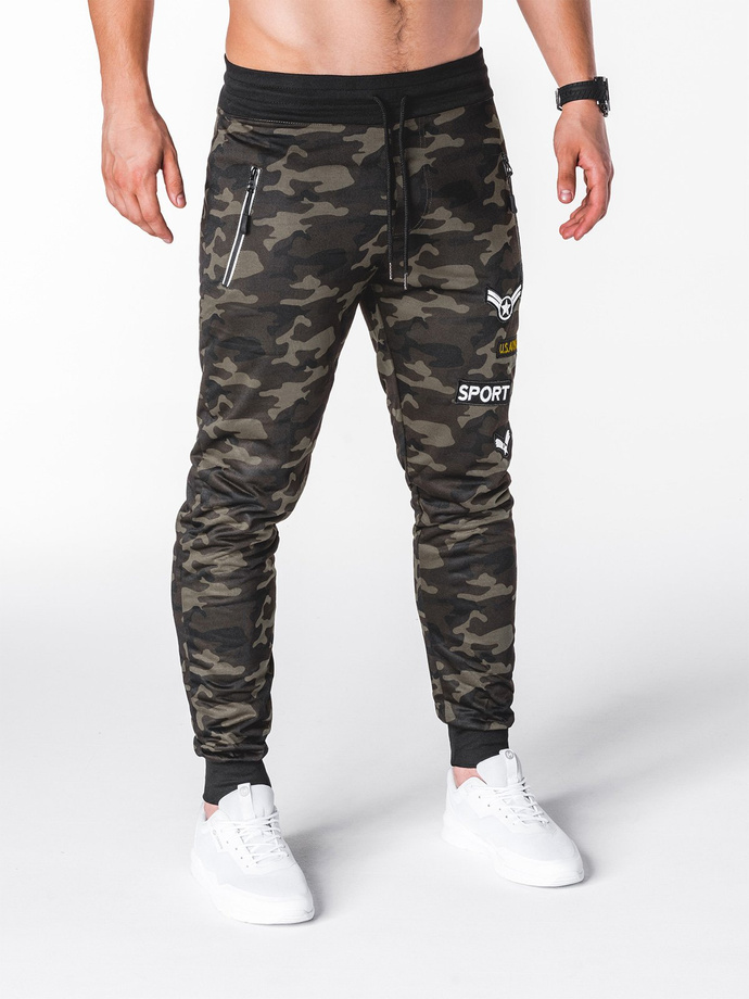 Men's sweatpants P697 - dark camo