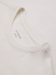 Men's T-shirt with embroidery on chest - white V2 OM-TSPT-0248